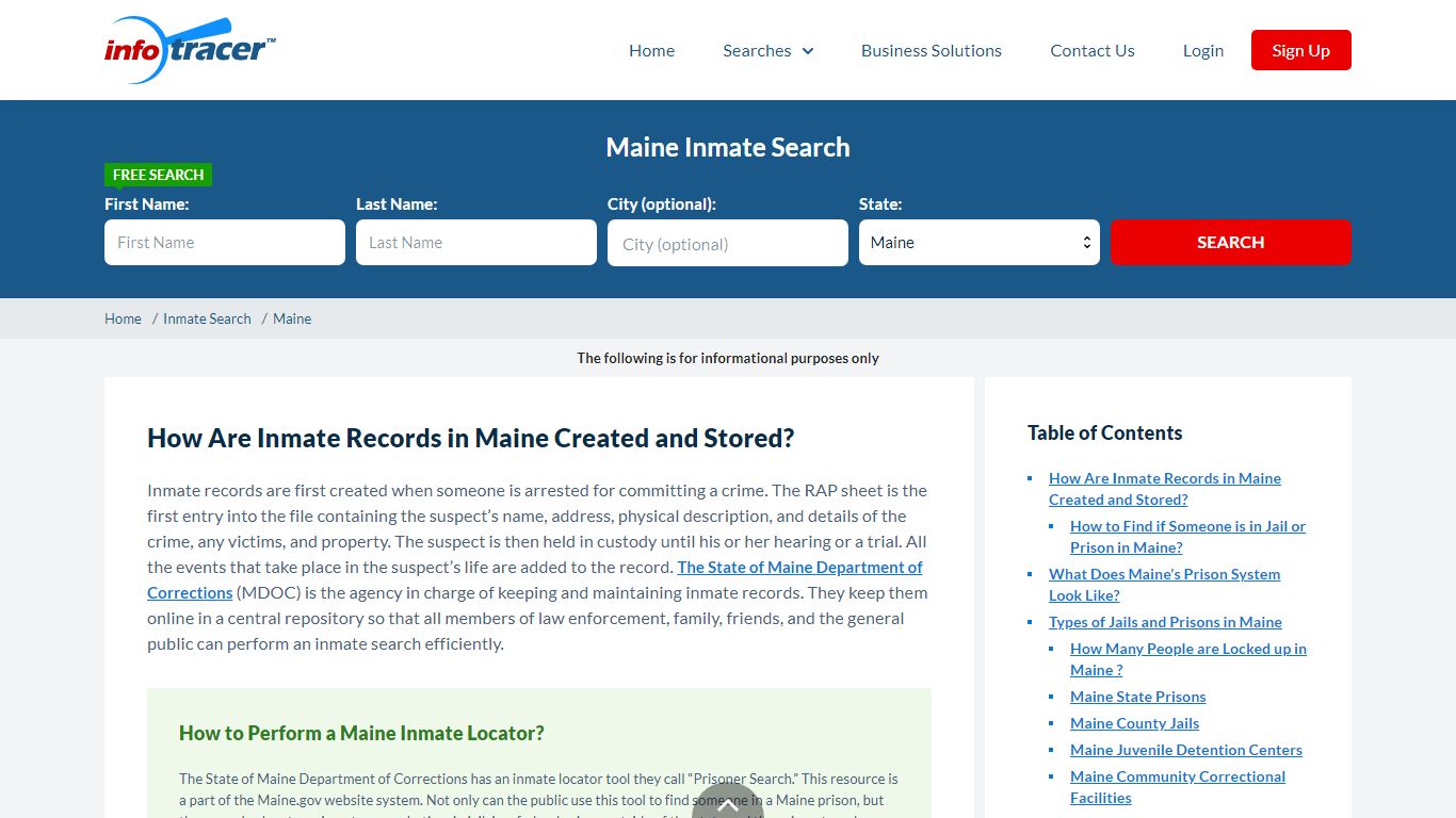 Maine Inmate Search & Locator - Find a ME Offender ...