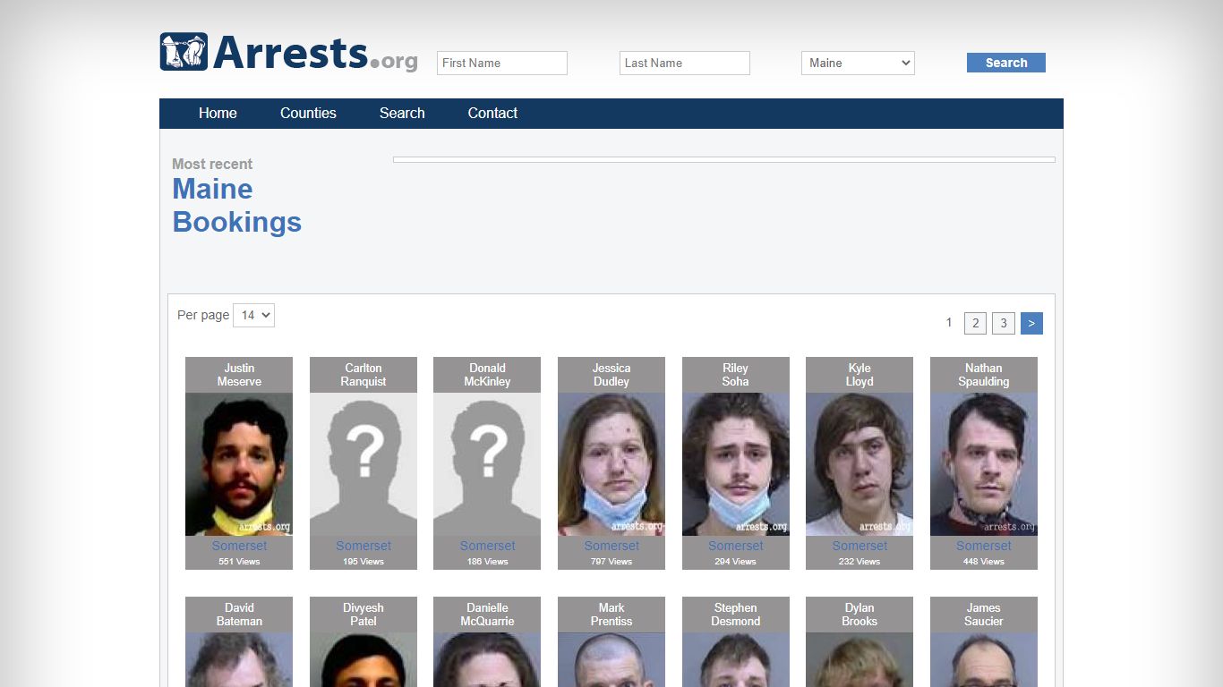 Maine Arrests and Inmate Search